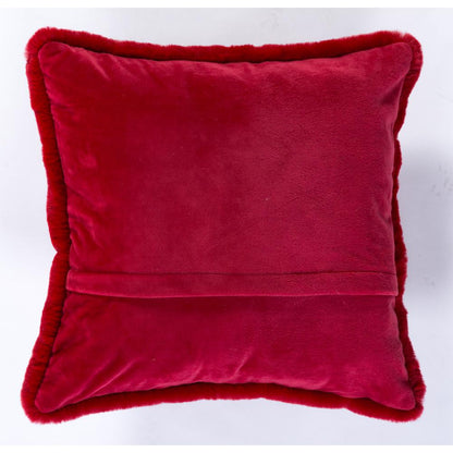 FAUX RABBIT FUR RED RB03  3'6" X 5'6"