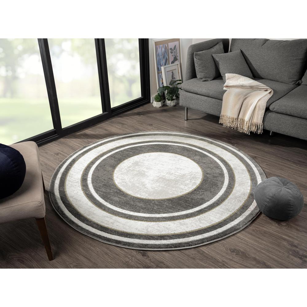 BROOKLYN  L.GREY BK04 7'10"  X 7'10" Round