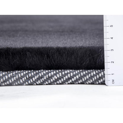 FAUX RABBIT FUR BLACK  RB02 5' X 7'