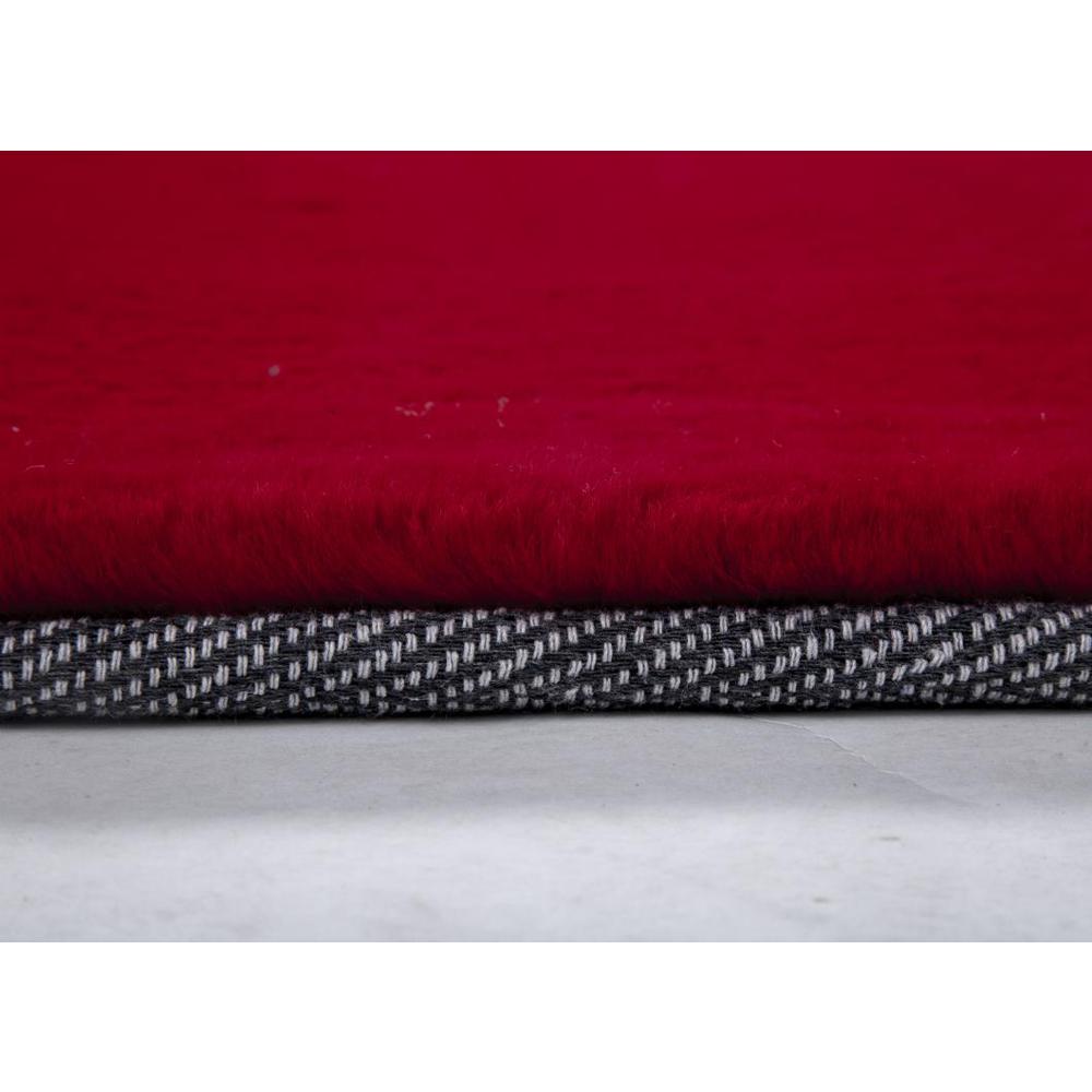 FAUX RABBIT FUR RED RB03  7'6" X 9'6"