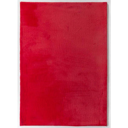 FAUX RABBIT FUR RED RB03  7'6" X 9'6"