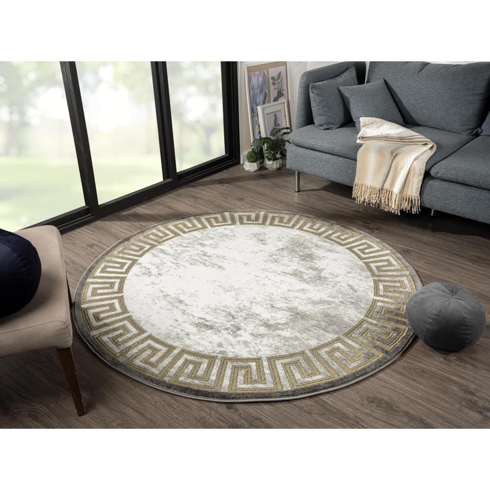 BROOKLYN  L.GREY BK05 7'10"  X 7'10" Round