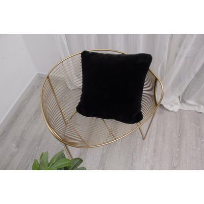 FAUX RABBIT FUR BLACK  RB02 5' X 7'