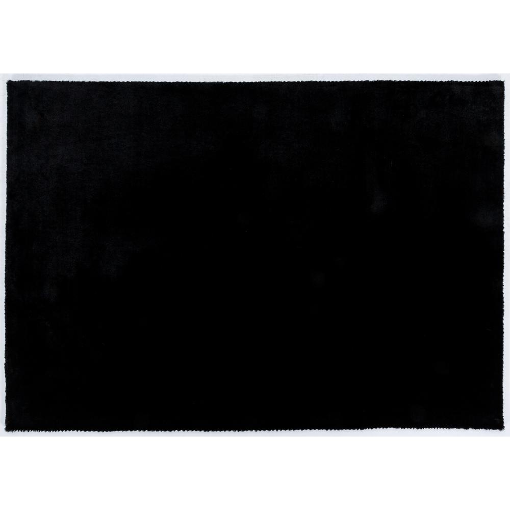 FAUX RABBIT FUR BLACK RB02 7'6" X 9'6"