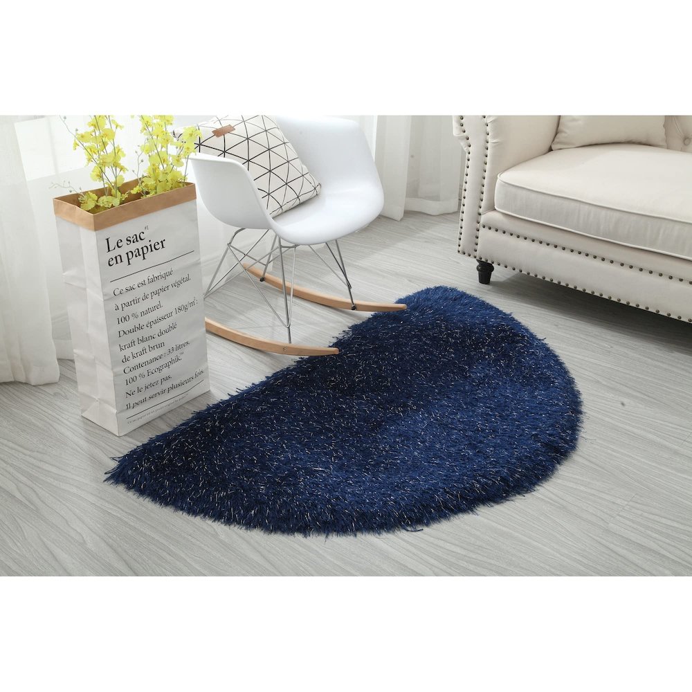 MANHATTTAN 03 NAVY BLUE  2'5 X 4'5 HALFMOON