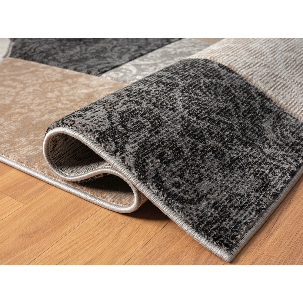 Alexia 06 Modern Abstract Area Rug – Beige, Brown & Gray