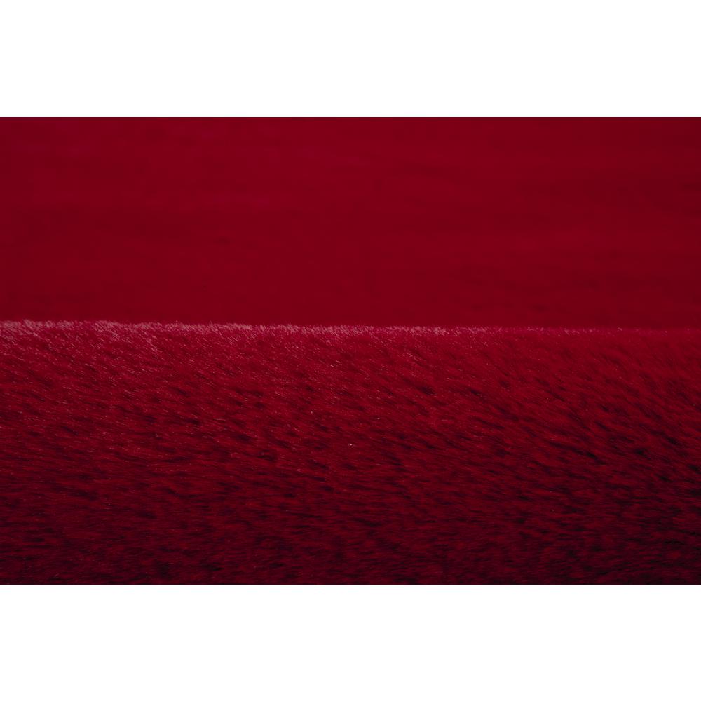 FAUX RABBIT FUR RED RB03  7'6" X 9'6"