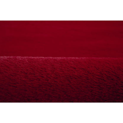 FAUX RABBIT FUR RED RB03  7'6" X 9'6"