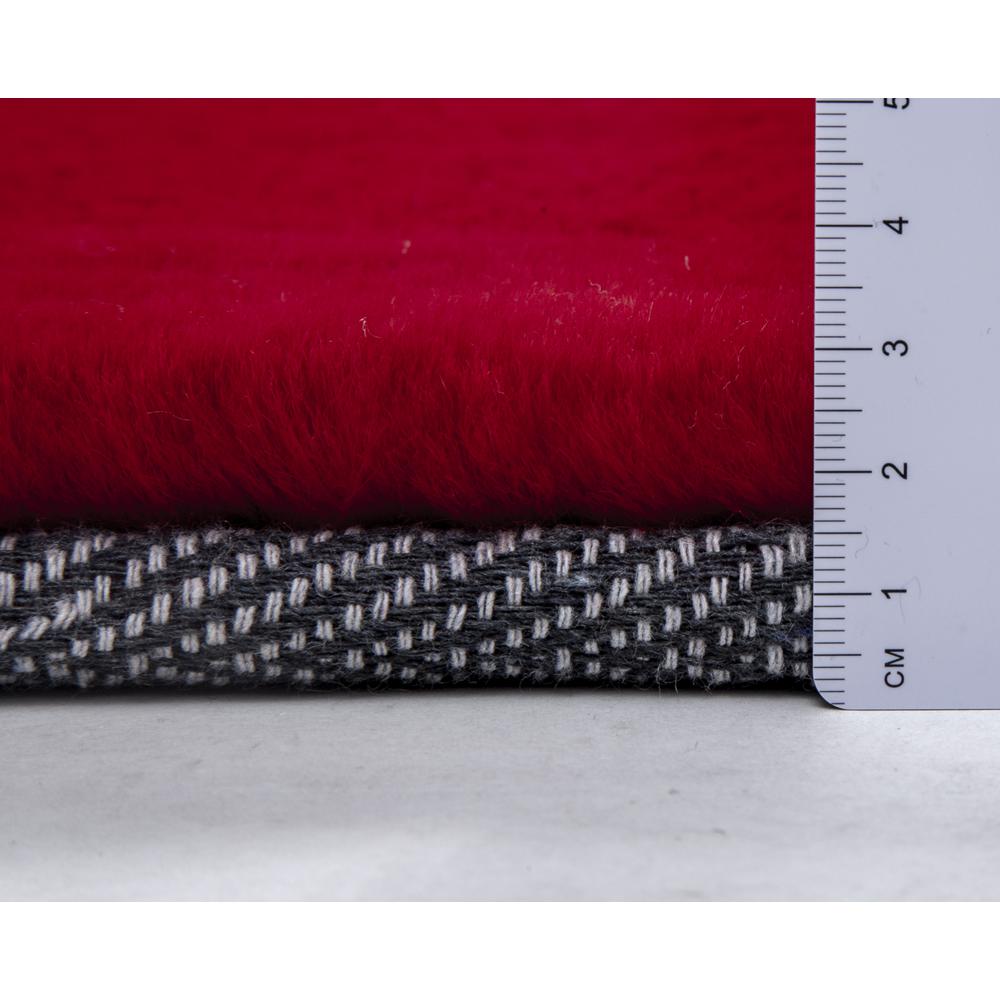 FAUX RABBIT FUR RED RB03  7'6" X 9'6"