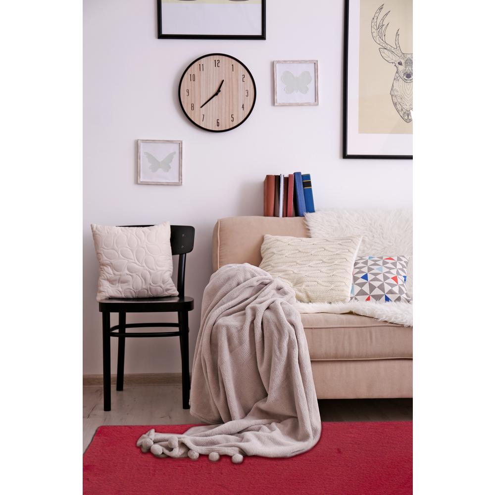 FAUX RABBIT FUR RED RB03  7'6" X 9'6"