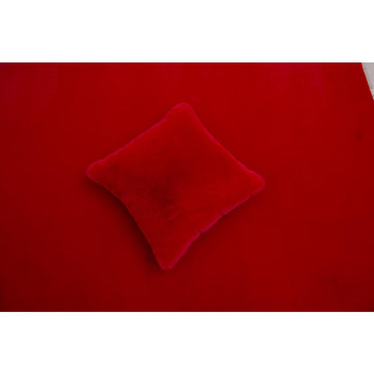 FAUX RABBIT FUR RED RB03  7'6" X 9'6"
