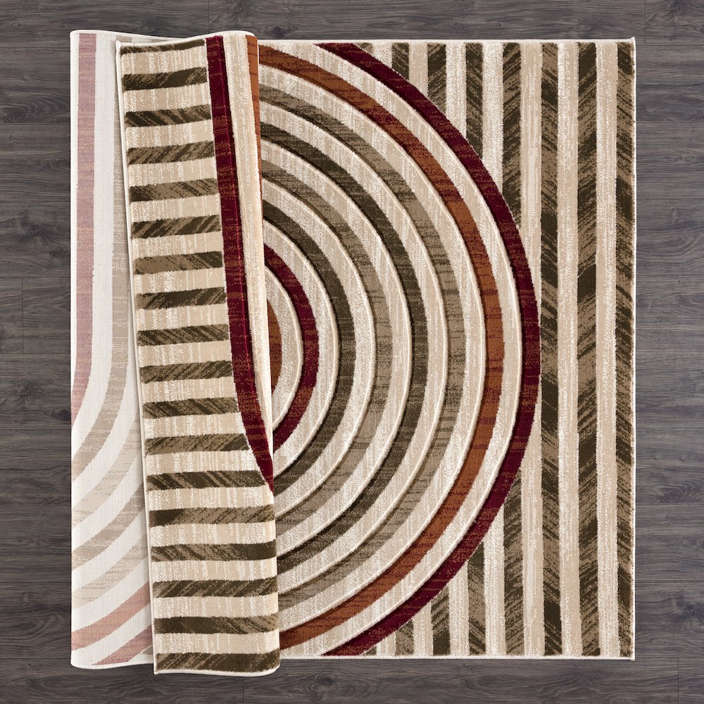 Alexia 17 Spiral Circuit Mid-Century Modern Geometric Area Rug