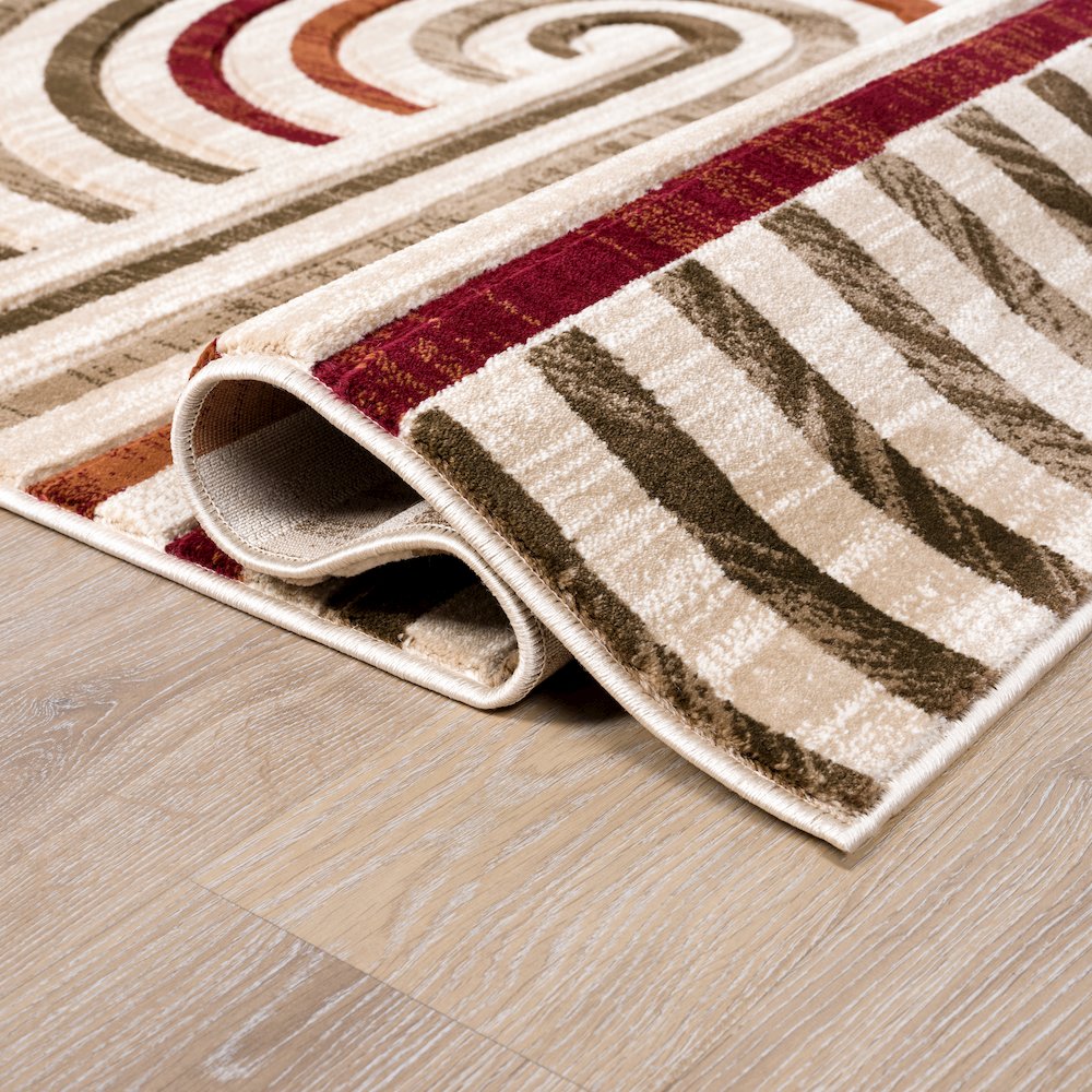 Alexia 17 Spiral Circuit Mid-Century Modern Geometric Area Rug