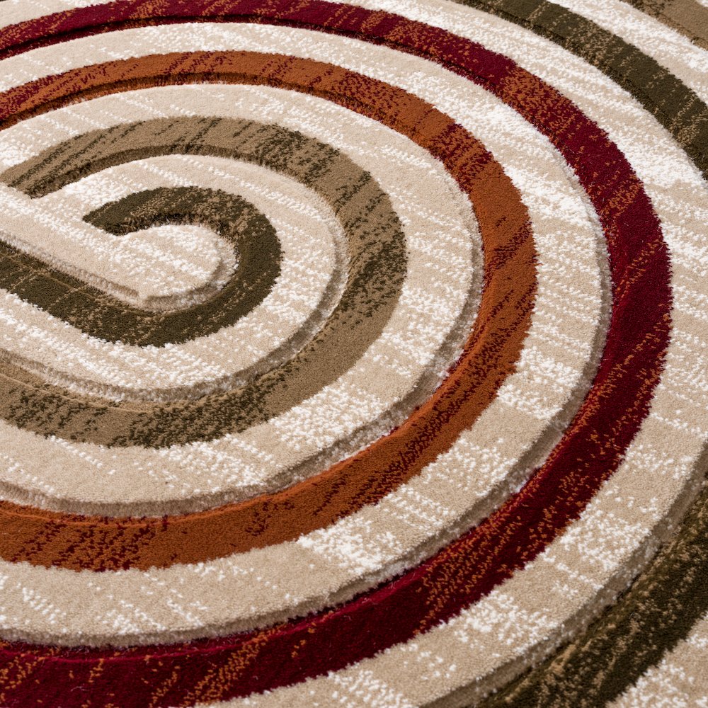 Alexia 17 Spiral Circuit Mid-Century Modern Geometric Area Rug