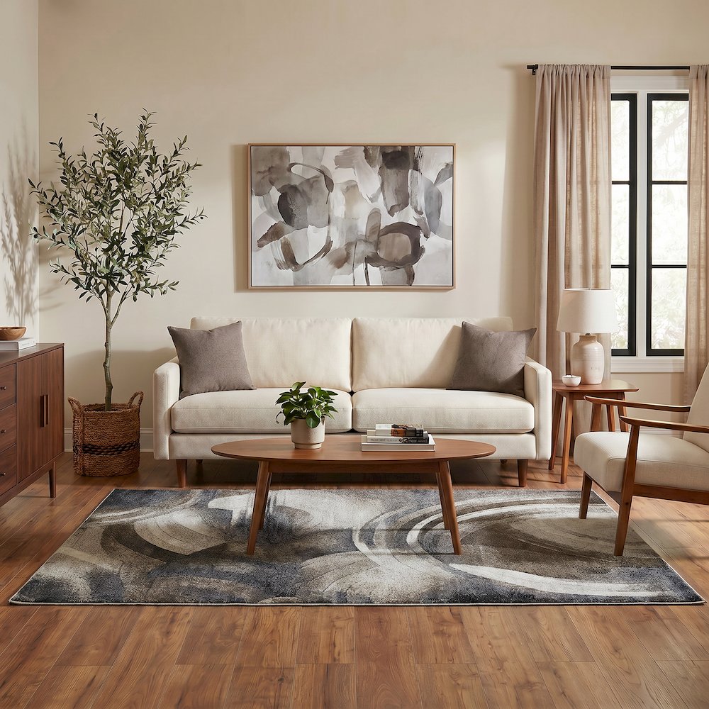 Alloy Collection AY01 Artistic Neutral Pattern Area Rug