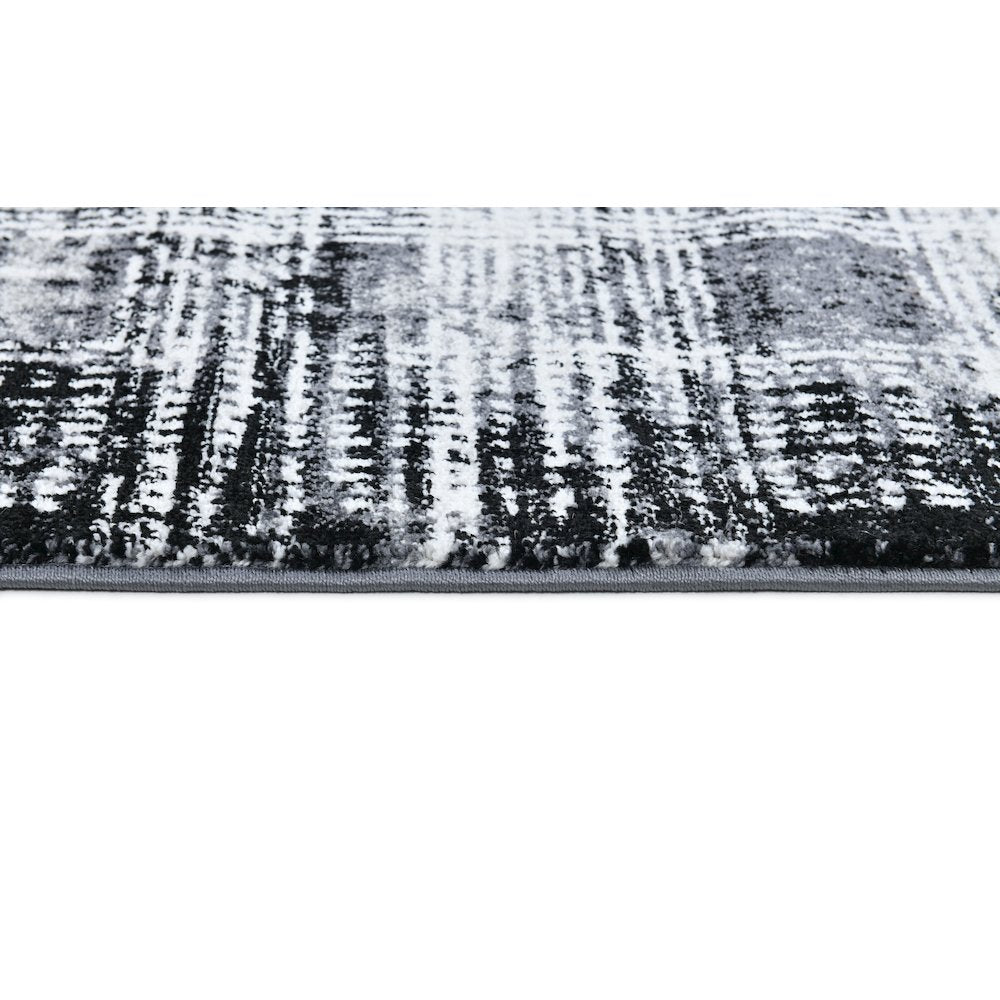 Alloy Collection AY05 Textured Plaid Pattern Area Rug