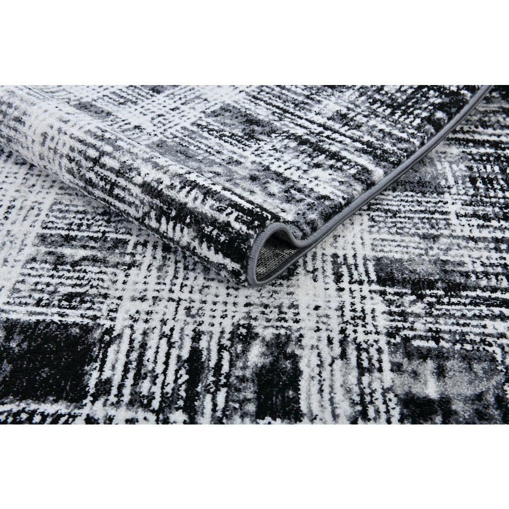 Alloy Collection AY05 Textured Plaid Pattern Area Rug