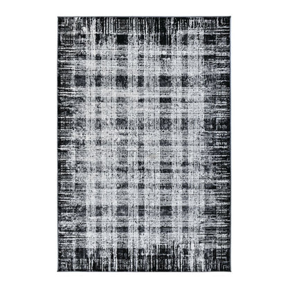 Alloy Collection AY05 Textured Plaid Pattern Area Rug