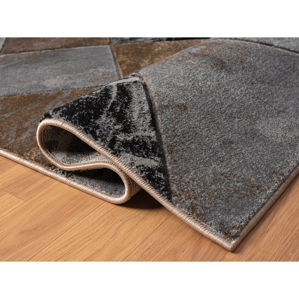 Alexia Geometric Area Rug – Brown, Gray & Charcoal