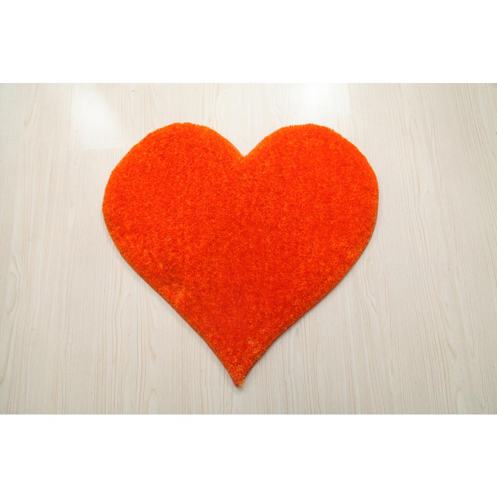 HEART ORANGE  2'4 X 2'4