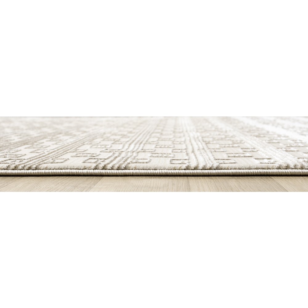 Ksamil 13 Ivory Greek Key Area Rug