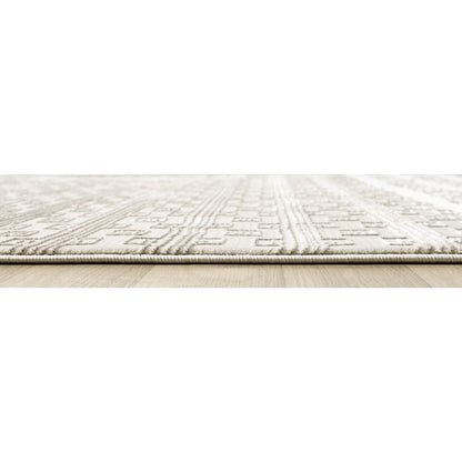 Ksamil 13 Ivory Greek Key Area Rug