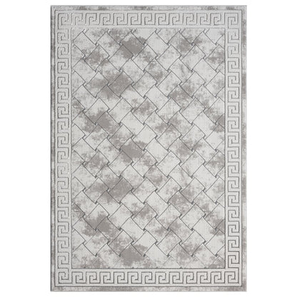 Ksamil 15 Gray Basket Weave Area Rug