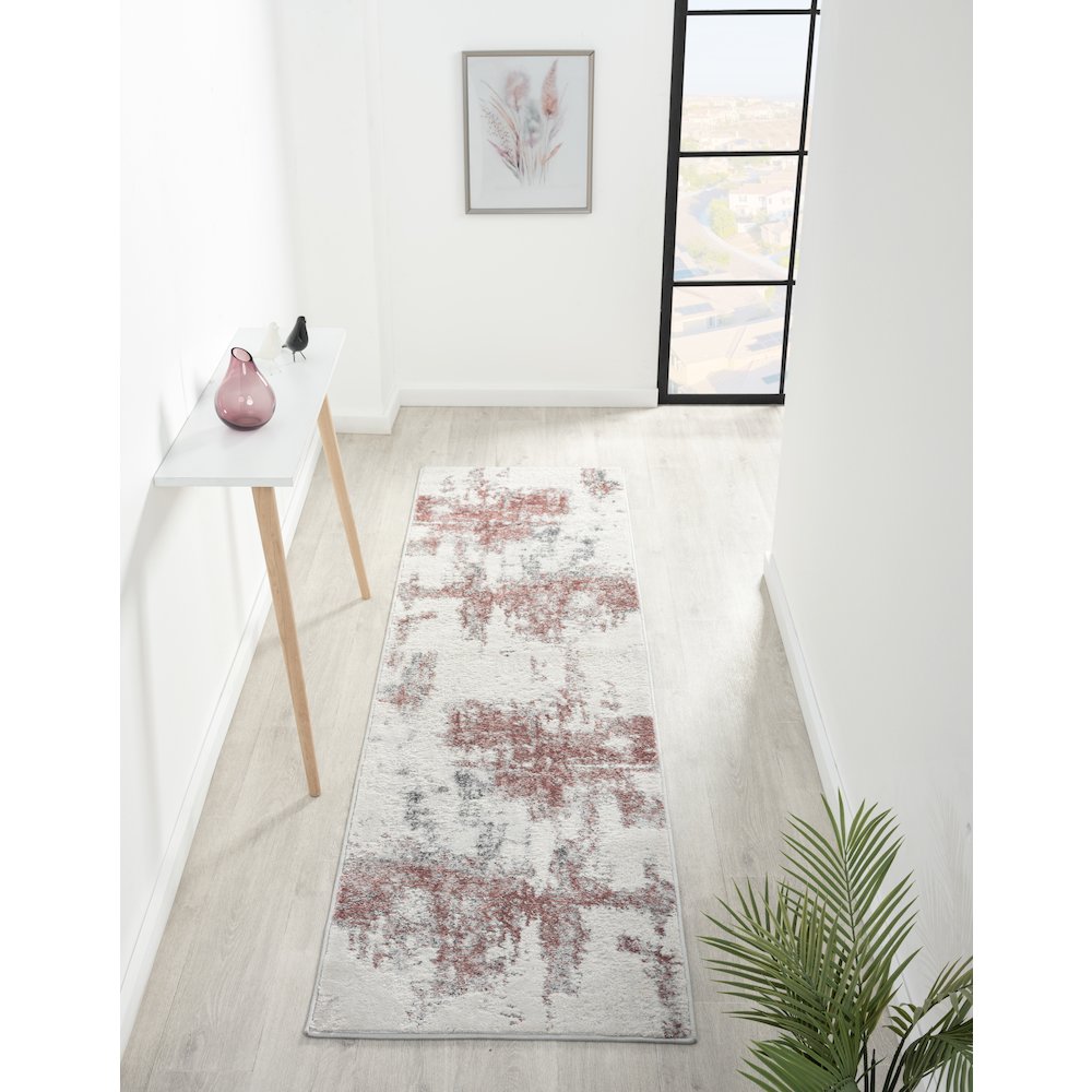 Lavell 01 Contemporary Blush Abstract Rug