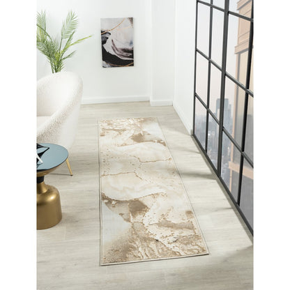 Lavell 03 Contemporary Beige Stone Rug