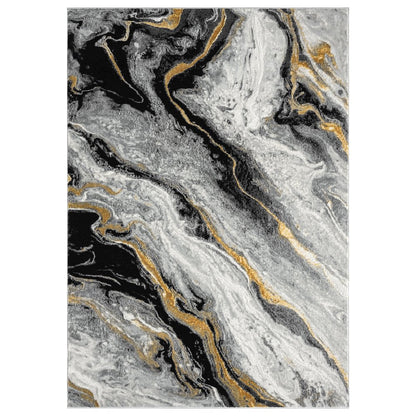 Lavell 05 Grey Gold Marble Area Rug