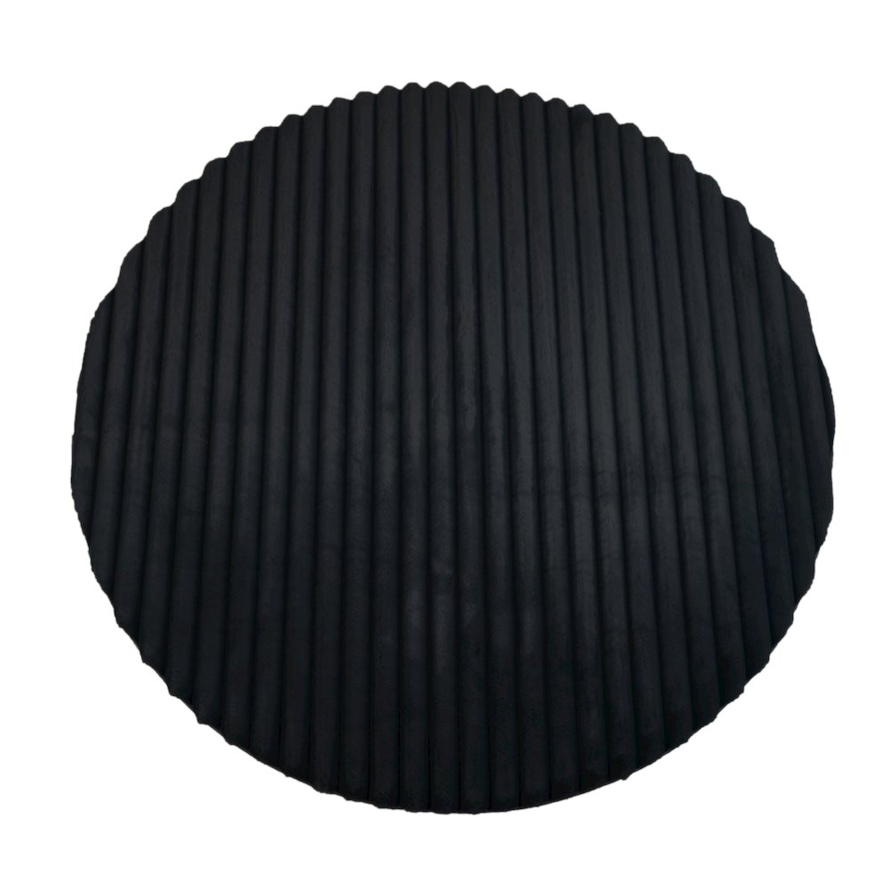 Madrid 06 Dark Gray Plush Wide Corduroy Memory Foam Area Rug