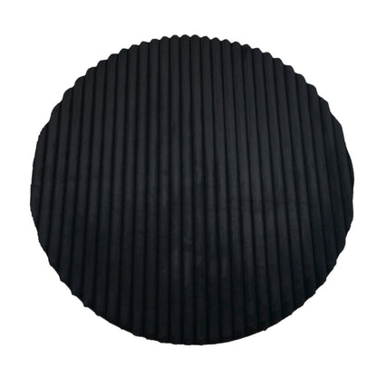 Madrid 06 Dark Gray Plush Wide Corduroy Memory Foam Area Rug