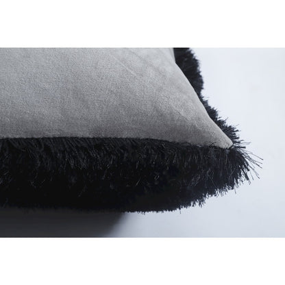 Mateos MS02P Grey Black White Modern Curve Throw Pillow