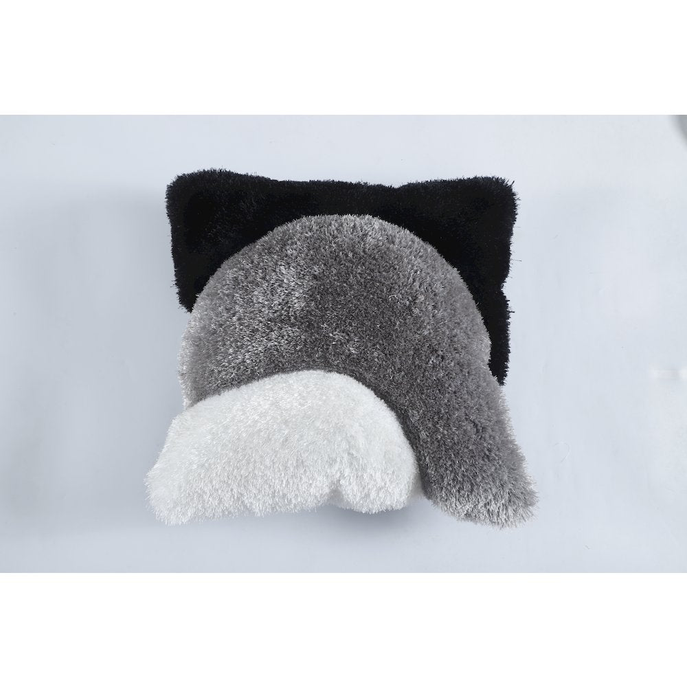 Mateos MS02P Grey Black White Modern Curve Throw Pillow