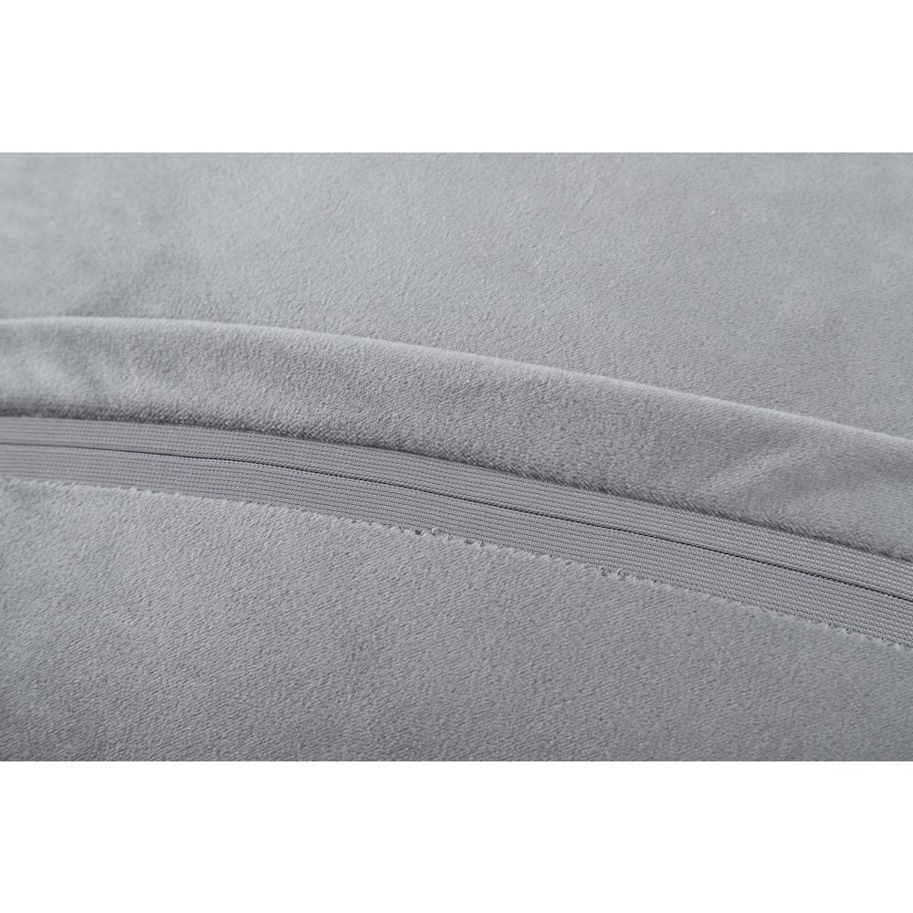 Mateos MS02P Grey Black White Modern Curve Throw Pillow