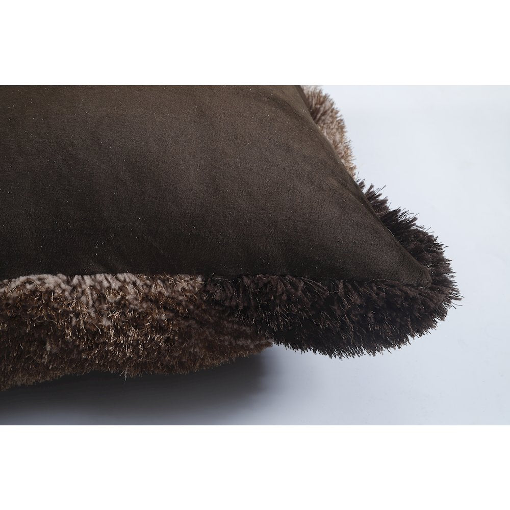 Mateos MS16P Brown Beige Chevron Throw Pillow