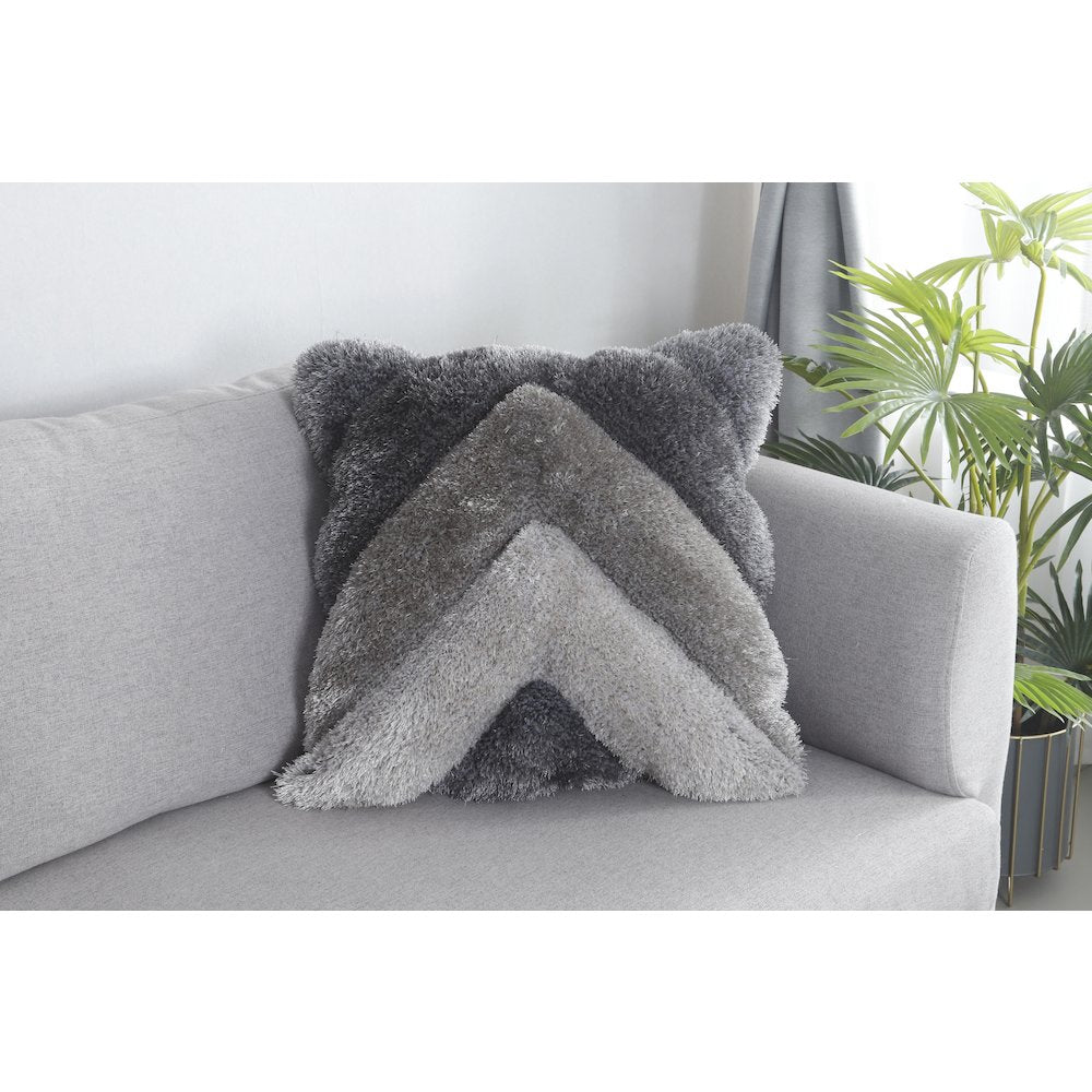 Mateos MS20P Gray Chevron Throw Pillow