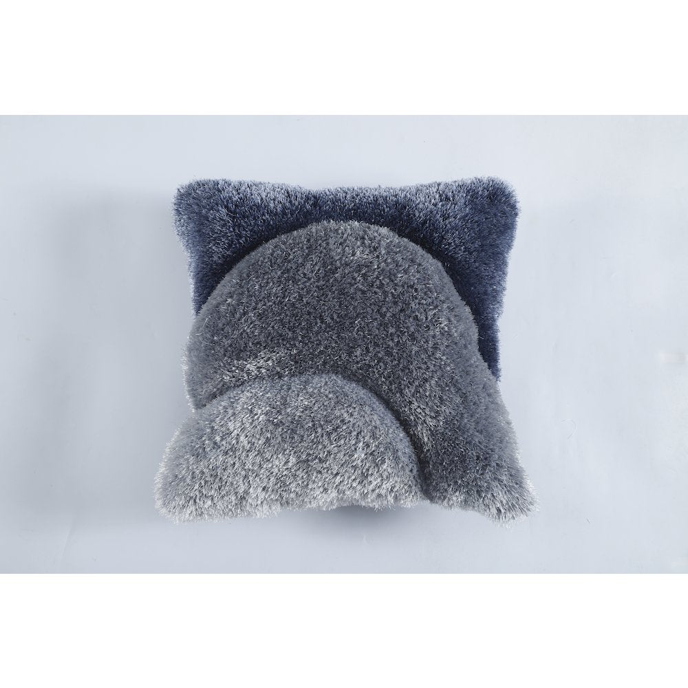 Mateos MS65P Blue Gray Modern Curve Throw Pillow