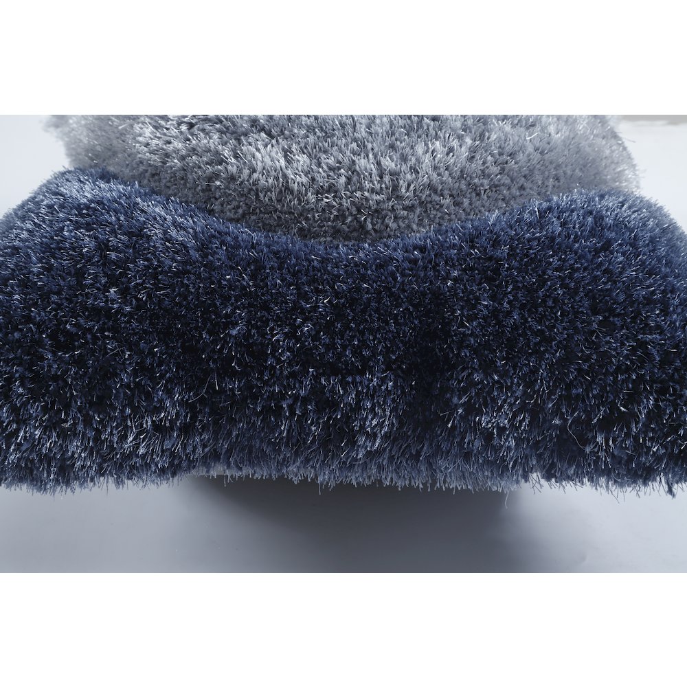 Mateos MS65P Blue Gray Modern Curve Throw Pillow