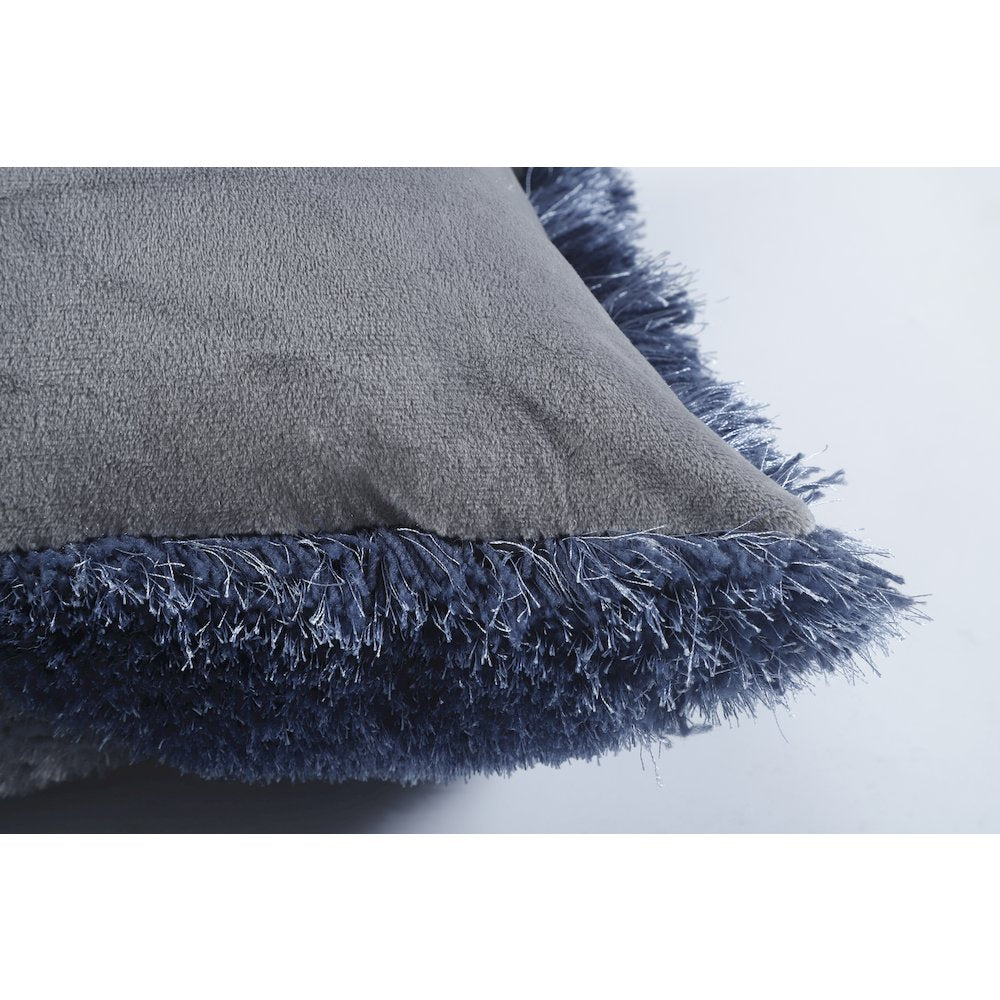 Mateos MS65P Blue Gray Modern Curve Throw Pillow