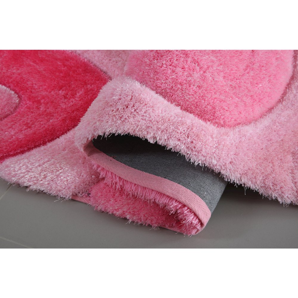 Mateos MS68 Pink Abstract Swirl Shag Rug