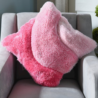 Mateos MS68 Pink Modern Curve Throw Pillow