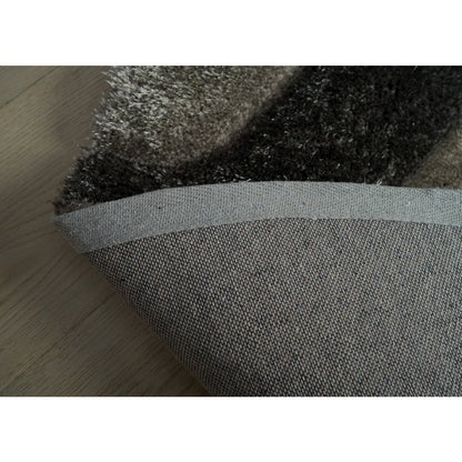 Mateos MS72 Gray Abstract Swirl Shag Rug