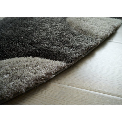Mateos MS72 Gray Abstract Swirl Shag Rug