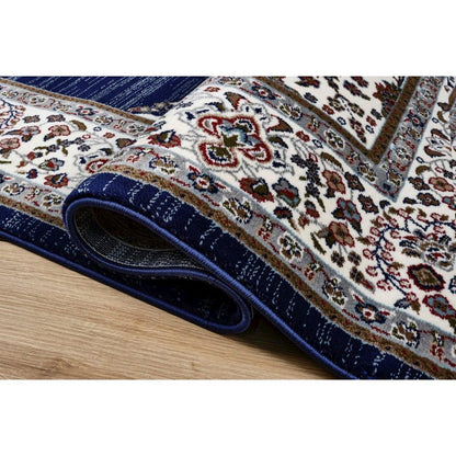 Master Collection 04 Traditional Medallion Navy Area Rug