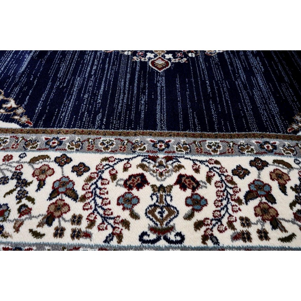 Master Collection 04 Traditional Medallion Navy Area Rug