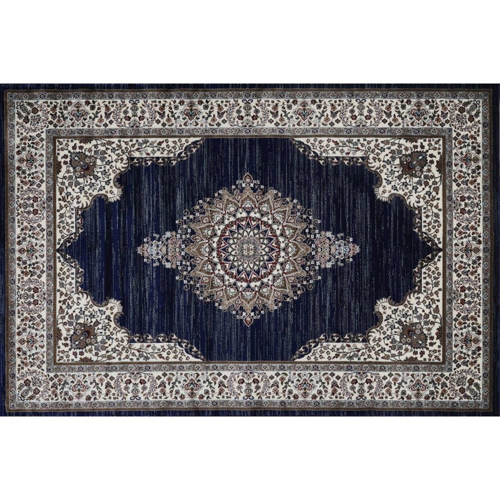 Master Collection 04 Traditional Medallion Navy Area Rug