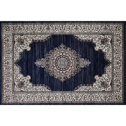 Master Collection 04 Traditional Medallion Navy Area Rug