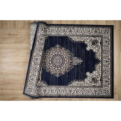Master Collection 04 Traditional Medallion Navy Area Rug