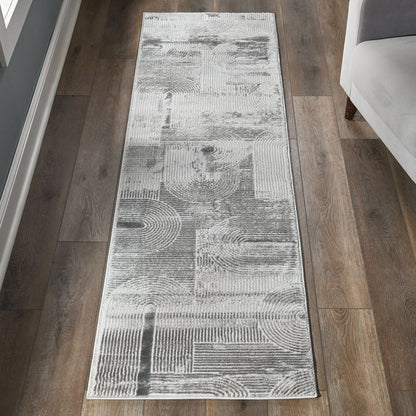 Nuevo 05 Modern Sculpted Arch Geometric Area Rug – Gary